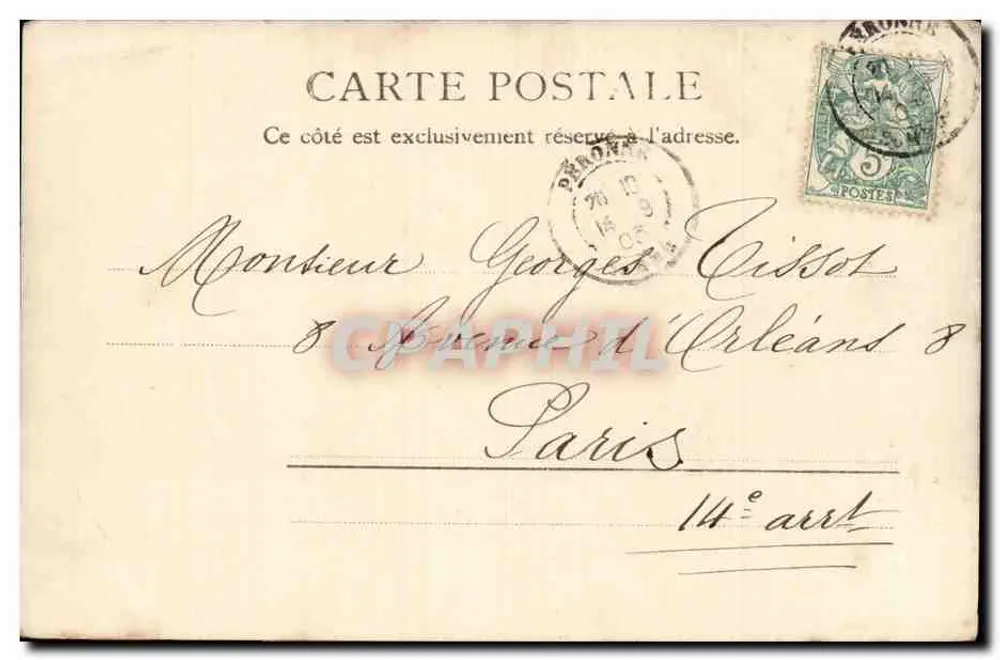 Tarbes — vista panorâmica com montanhas no fundo — A. Villatte, Tarbes, n° 10803,12 - Verso