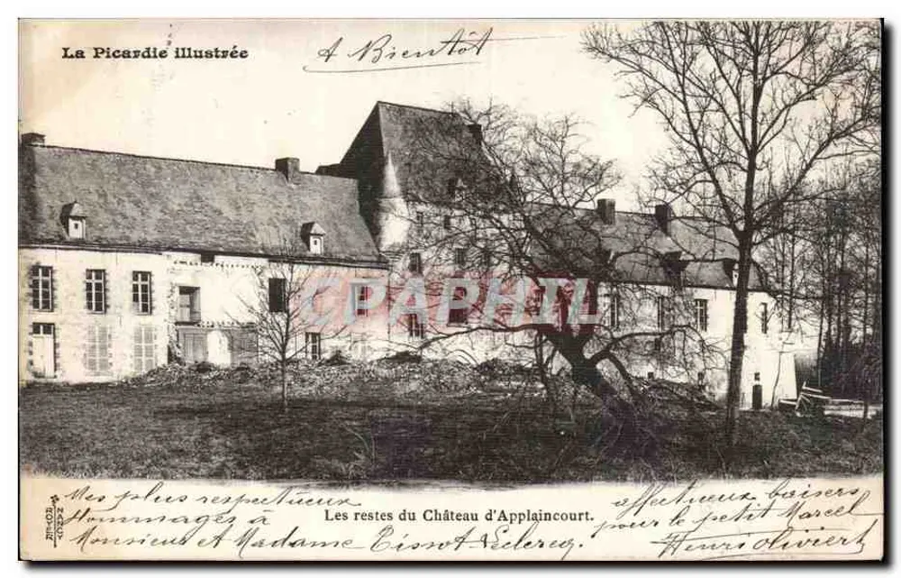 Die Ruinen des Schlosses Applaincourt — La Picardie illustrée — n° 2603 - Vorderseite