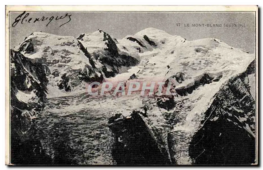 O Mont-Blanc (4810 m) — vista alpina — G. Henrarguez, n°17 - Frente