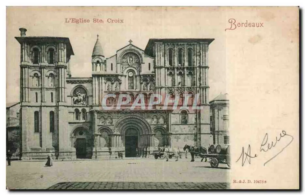 A Igreja de Santa Cruz — Bordeaux — R. & J. D. 10478 - Frente