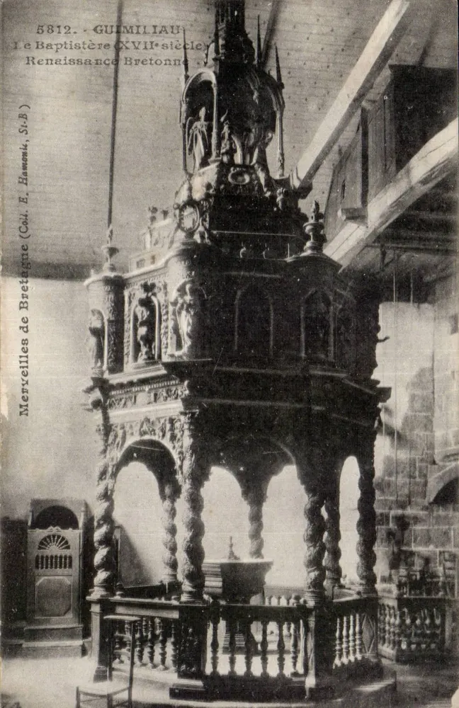 Guilmiliau — Der bretonische Renaissance-Baptisterium — Cal. E. Hamon, n° 5812 - Vorderseite