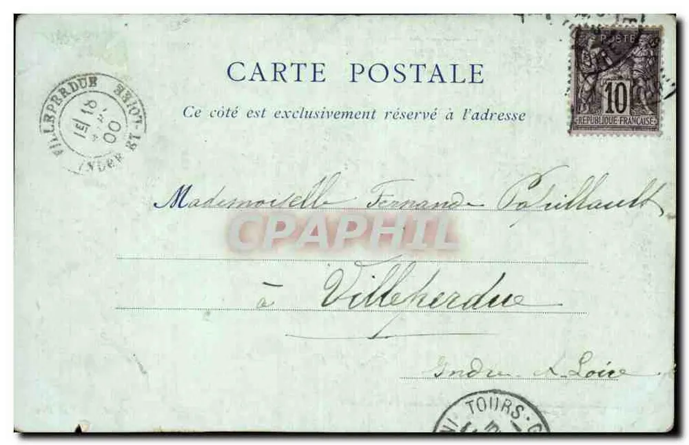 Porträt einer Frau — Radierung von La Cruche-Cassée — Verleger Greuze - Rückseite