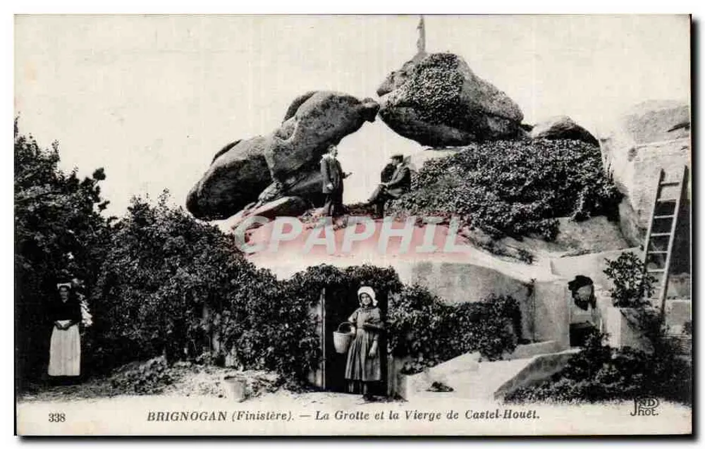 Brignogan (Finistère) — Die Höhle und die Jungfrau von Castel-Houët — Jhot - Vorderseite