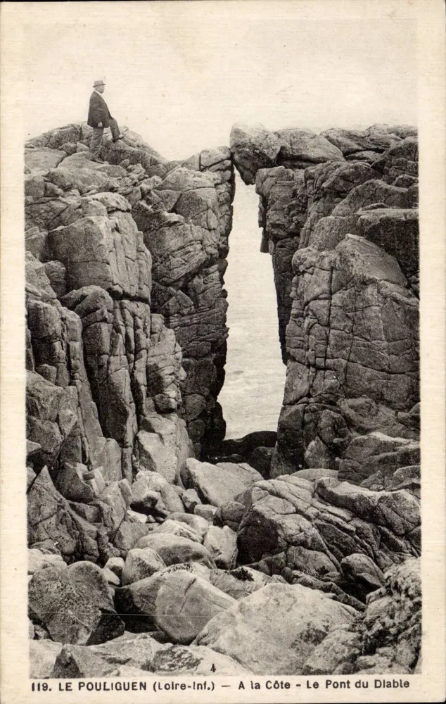 Le Pouliguen (Loire-Inf.) — An der Küste — Der Teufelsbrücke — n°119 - Vorderseite