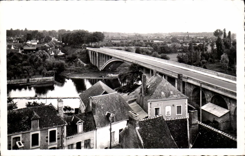 Beaumont-sur-Sarthe — Der Neue Brücke über die Sarthe — Foto A. Dolbeau, Imp. Dolbeau - Vorderseite