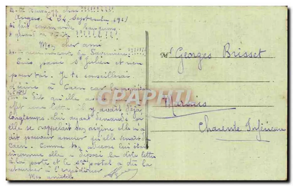 Angers — O Grande Teatro — A. B. - Verso