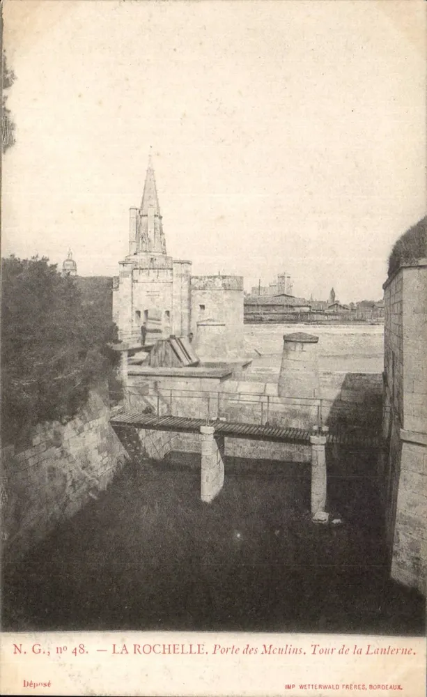 La Rochelle — Porte des Mculins und Tour de la Lanterne — Imp. Wetterwald Frères, Bordeaux - Vorderseite