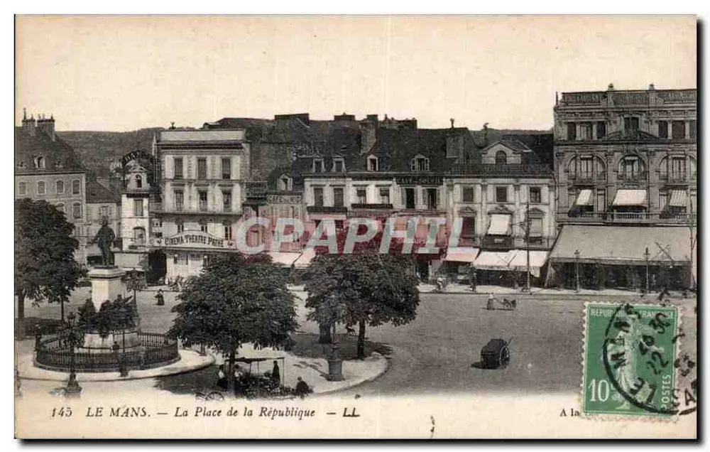 Le Mans — A Praça da República — LL - Frente