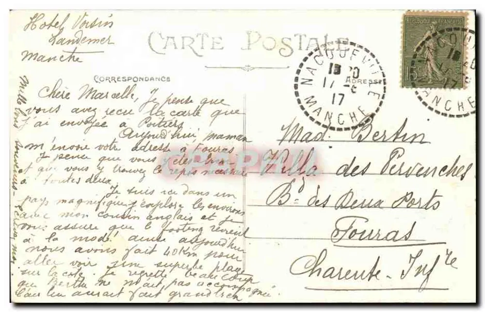 Um Cherbourg - LANDEMER — Die Tal der Hubilan — Sammlung F.C. Cherbourg - Rückseite