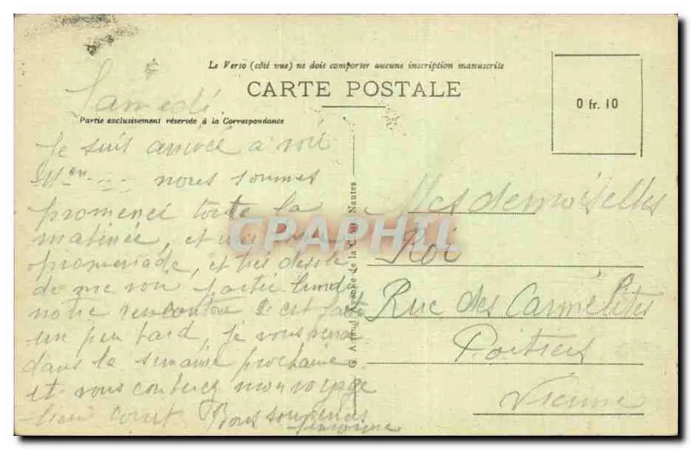 La Rochelle — Um Canto da Praia — Editor: G. Albibiot, França, n° 32 - Verso
