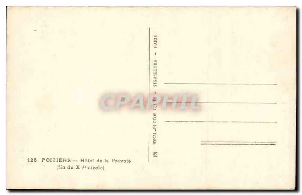 Poitiers — Hotel Prévoté — koniec XV wieku - Rewers
