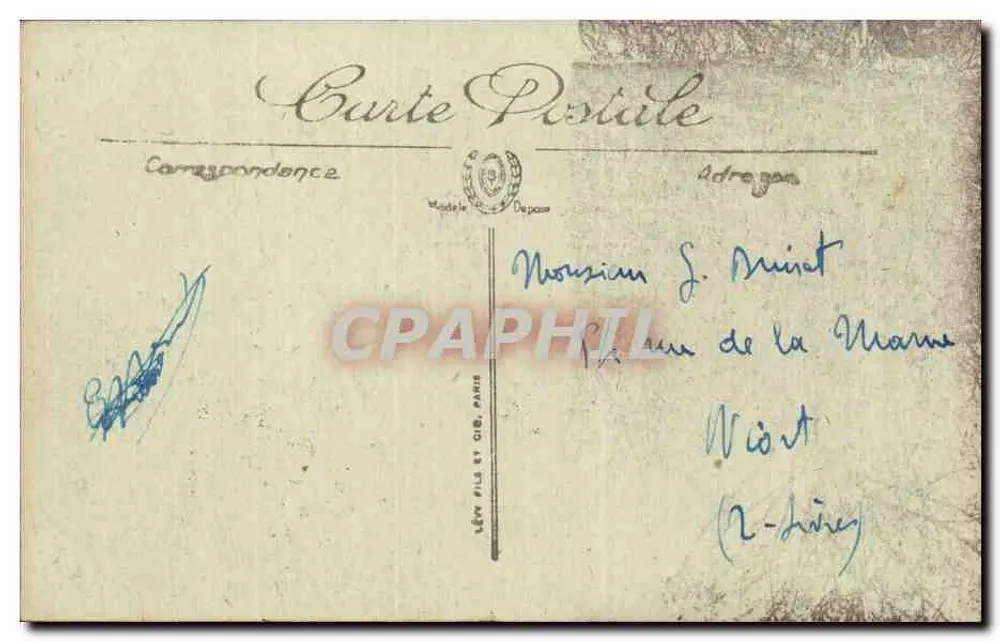 Caen — As margens do Orne — A Cour Caffarelli — Edição Mirault, n°97 - Verso