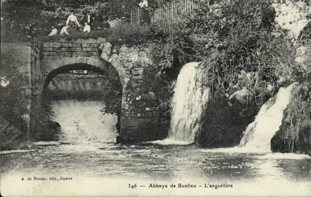 Abadia de Bonlieu - L'anguillère — A. de Nussac, editor, Guéret, n° 346 - Frente