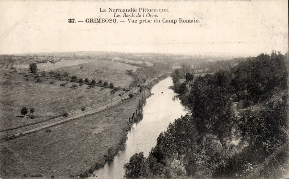 Grimbosq — Ansicht vom römischen Lager — Ufer der Orne — E. Oussel, Nr. 37 - Vorderseite