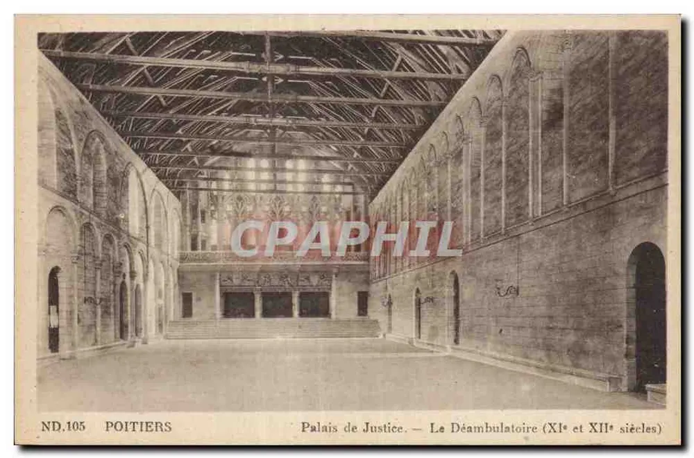 Poitiers — Palast der Gerechtigkeit. Der Ambulatorium (11. und 12. Jahrhundert) - Vorderseite