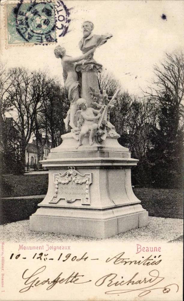 Monument Joigneaux — Beaune — wydawca Horry, nr 1 - Awers
