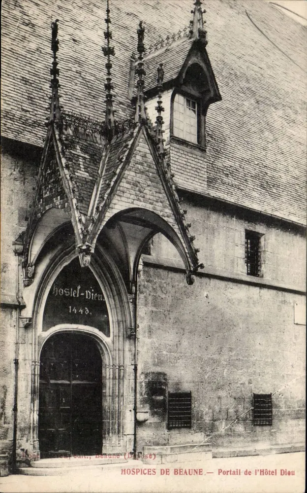 Hospices de Beaune — Portal des Hôtel Dieu — Verlag A. Long, Beaune (Drôme) - Vorderseite
