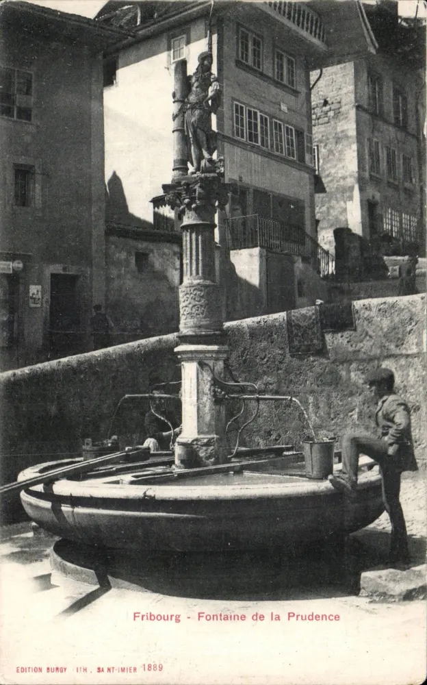 Fribourg - Quelle der Vorsicht — Burgy-Ausgabe, n° 1889 - Vorderseite