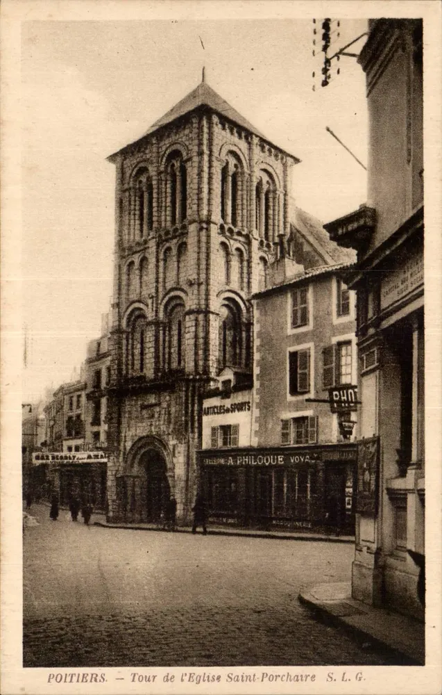 Poitiers — Turm der Kirche Saint-Porchaire — S. L. G. - Vorderseite