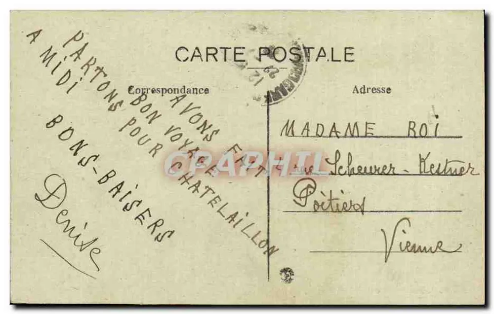 La ROCHELLE — Entrada do Porto — R. Bergevin, Ed. 66, rua dos Merciers - Verso