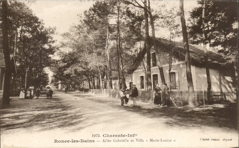Ronce-les-Bains — Allée Gabrielle und Villa « Marie-Louise » — Cliché Braun abgelegt - Vorderseite