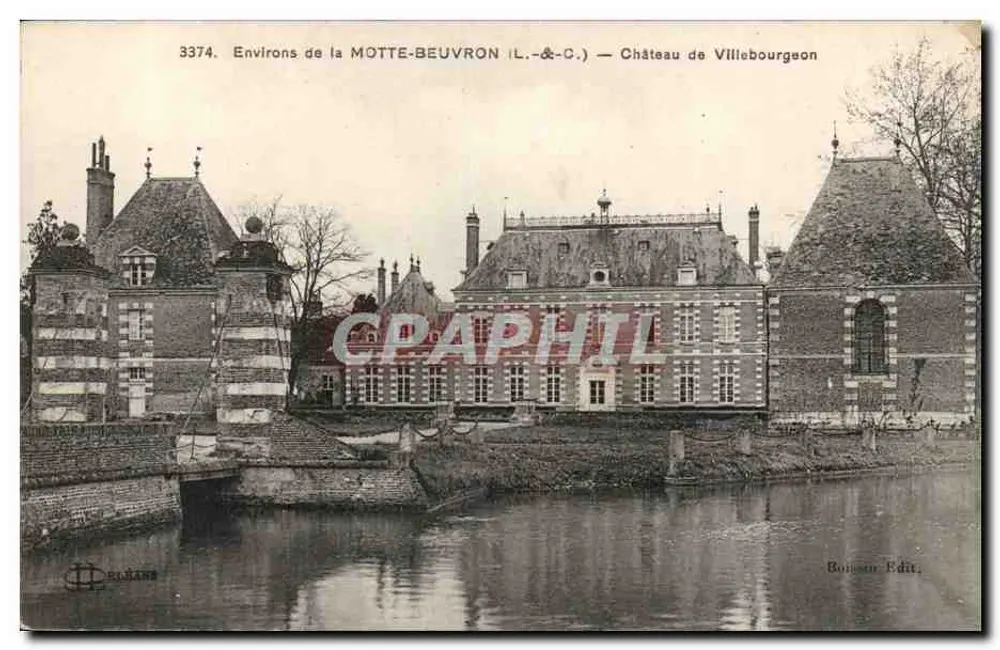 Um die MOTTE-BEUVRON (L.-&-C.) — Schloss Villebourgson — Boisson Edit. - Vorderseite
