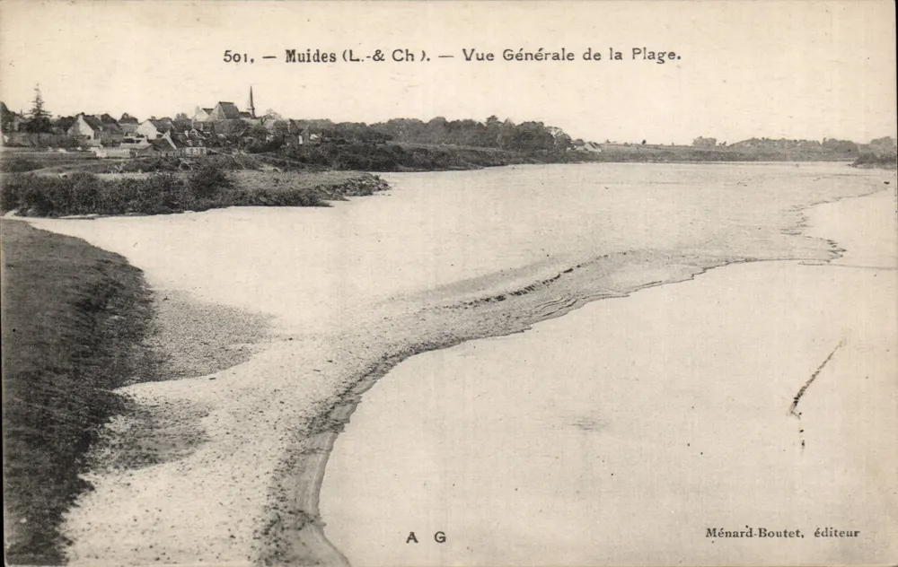Muides (L.& Ch.) — Vista Geral da Praia — Ménard-Boutet, editor - Frente