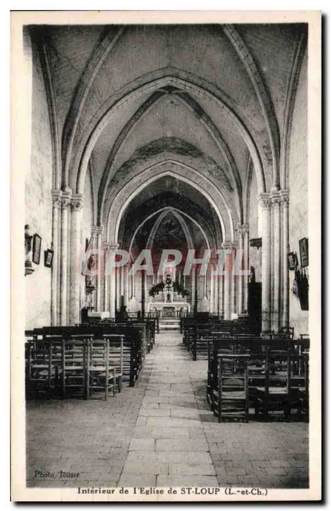 Interior da Igreja de ST-LOUP (L.-et-Ch.) — Foto Jousse - Frente