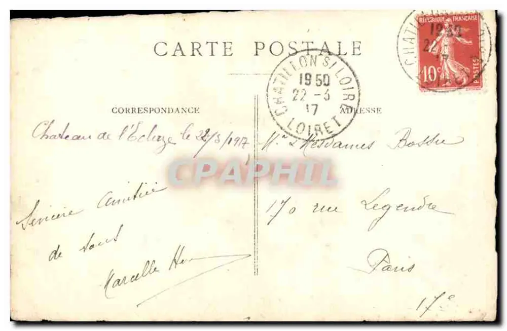Castelo de l'Écluze — Loir-et-Cher - Verso