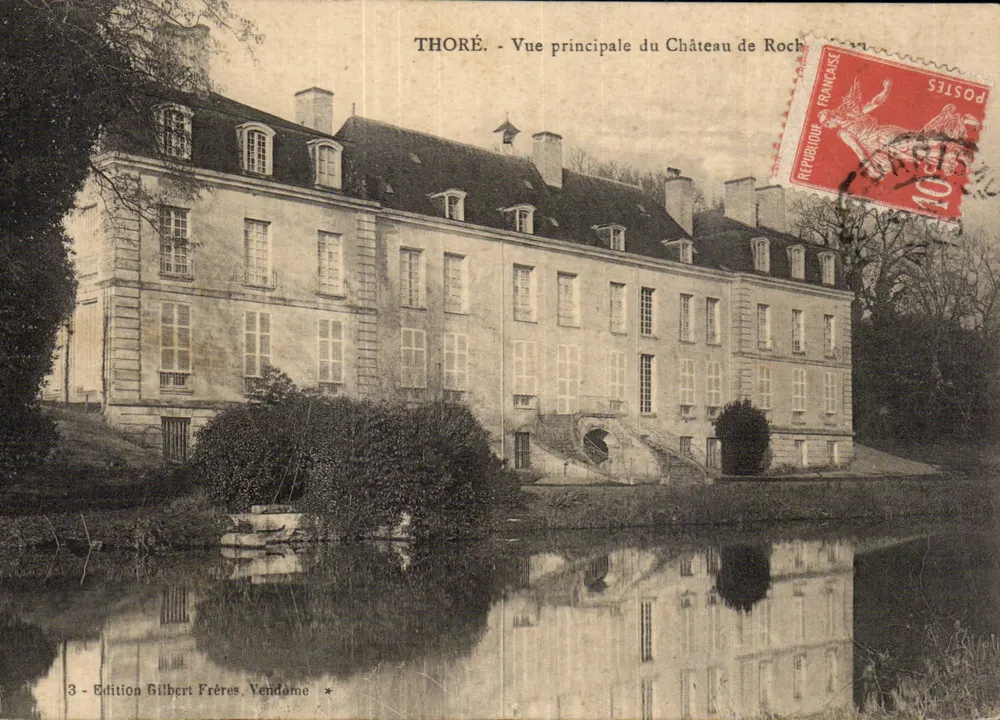Thoré - Vista principal do Castelo de Roches - Edição Gilbert Frères, Vendôme - Frente