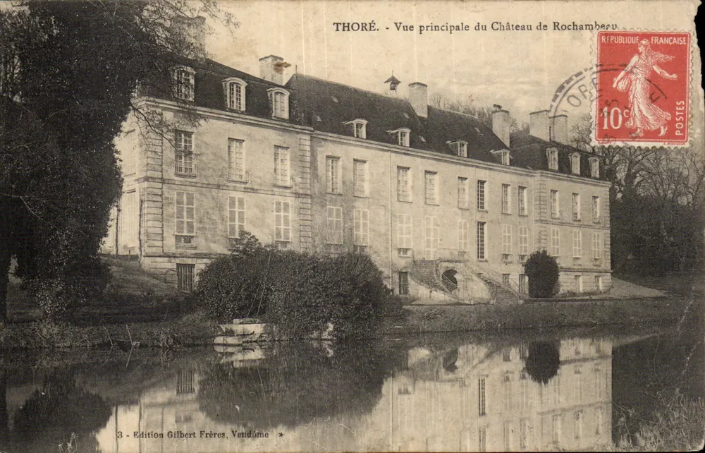 Thoré - Vista principal do Castelo de Rochambeau — Edição Gilbert Frères, Vendôme, n°3 - Frente