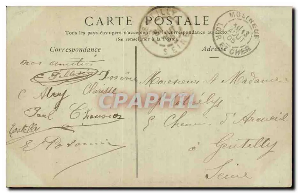 Castelo de Bury (Loir-et-Cher) — Visão geral — G. H. Phot - Verso