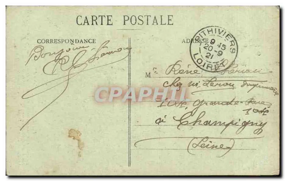 Pithiviers — A Caixa de Poupança — Lib. Louis Joly, Pithiviers - Verso