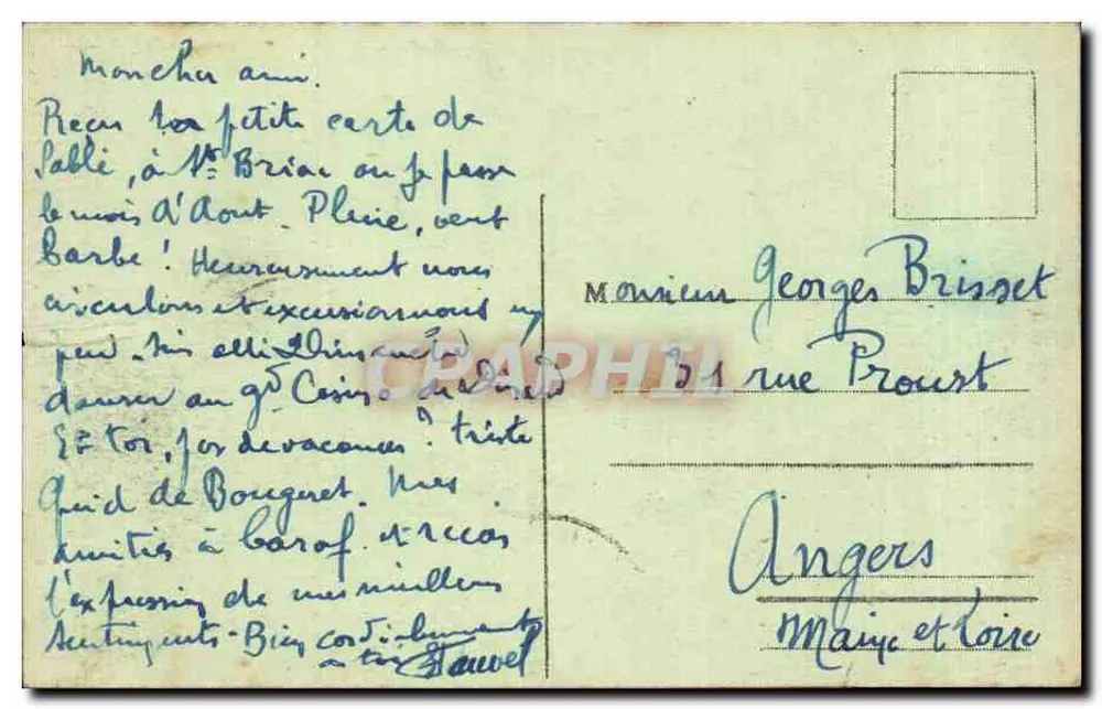 Villa Mon Plaisir — Dinard — Édition Onarini, St-Malo (I.-et-V.) - Verso