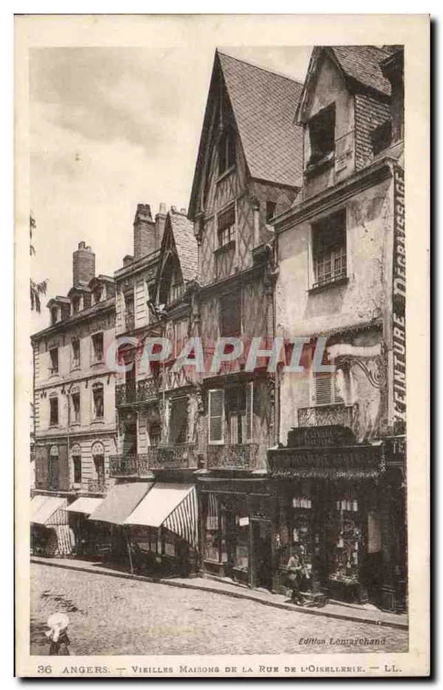 Angers — Alte Häuser der Rue de l'Oisellerie — Verlag Lomparehand - Vorderseite