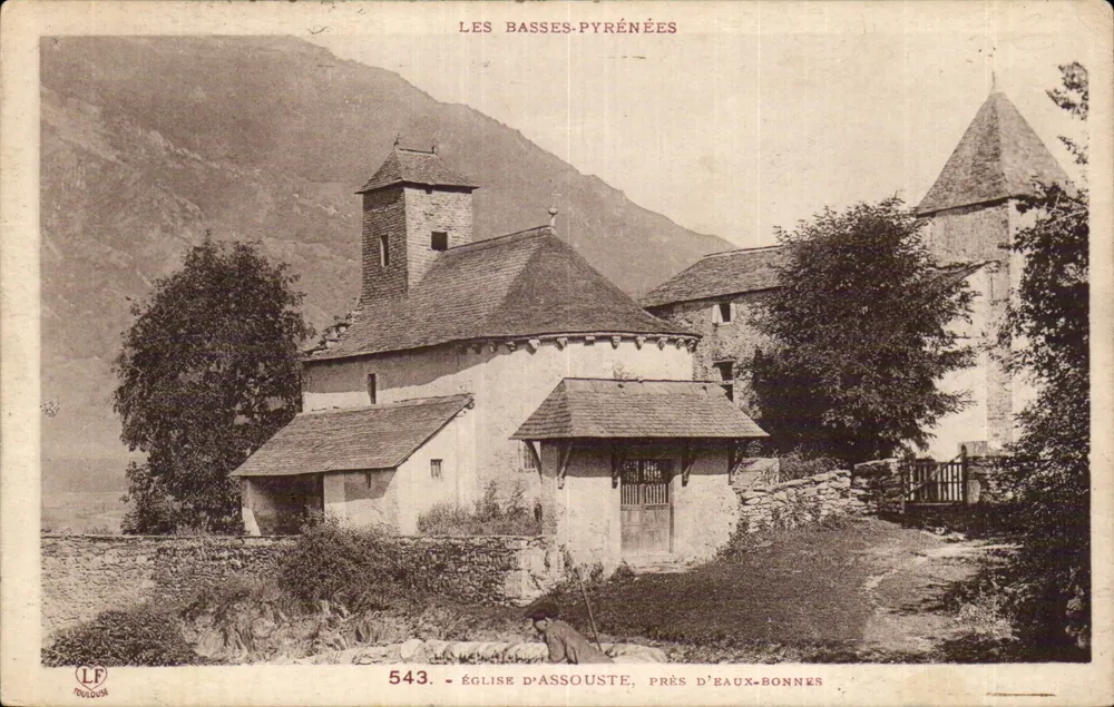 एस्सूओस्ट के चर्च, ईऊएक्स-बोन्स के पास — बास-पिरेनी — प्रकाशक एल. फूलूस, संख्या 543 - आगे