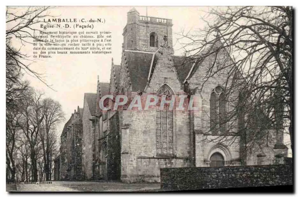 Lamballe (C.-du-N.) — Igreja N.-D. (Fachada) — Editor: Léon Léon - Frente