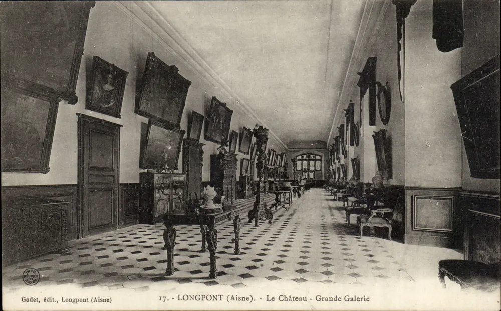 Longpont (Aisne) - Das Schloss - Große Galerie — Godet, Verlag, Longpont (Aisne) - Vorderseite