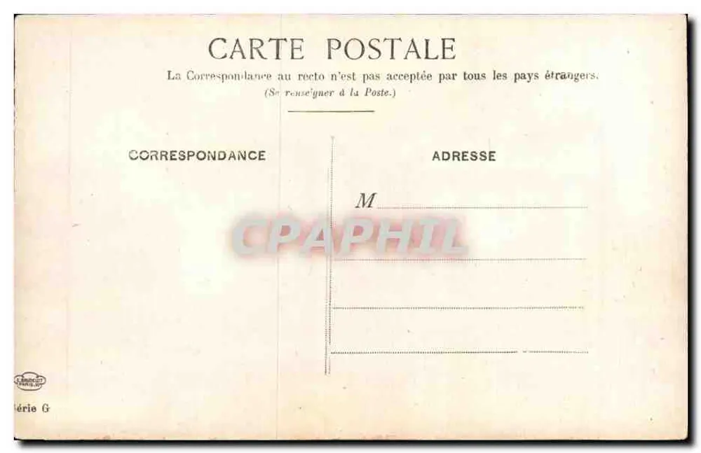 Azay-le-Rideau — Castelo — desenho de A. Rebou - Verso