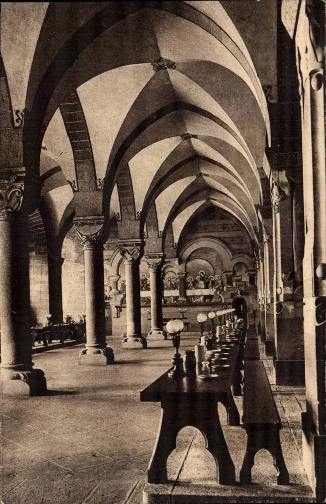 Fresko des Refektoriums der Abtei Saint-Pierre de Solesmes, Sarthe — J. Malhot, phot. Sable - Vorderseite