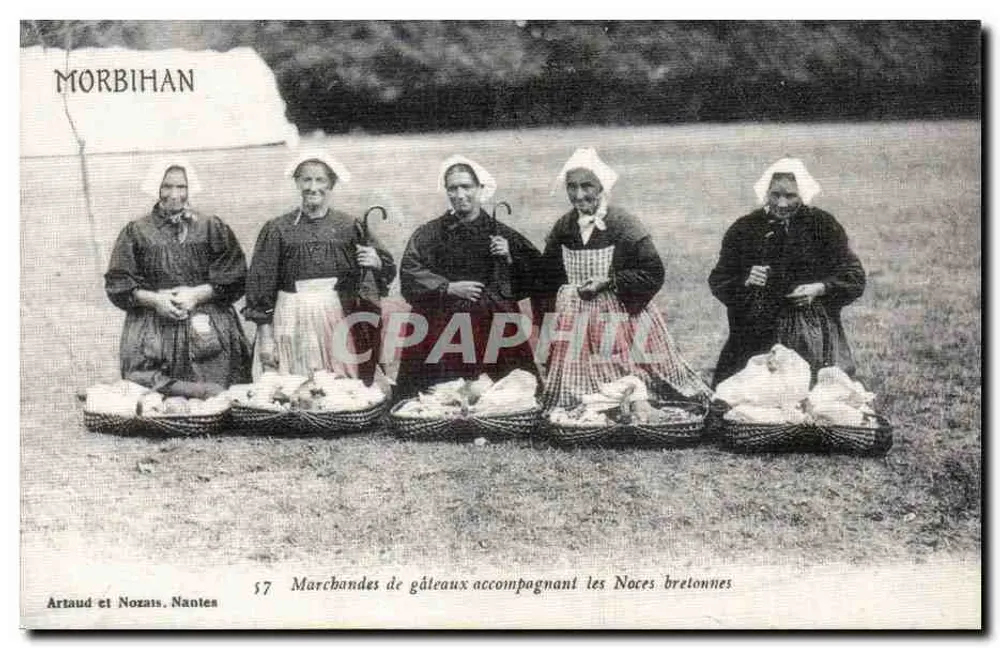 Kuchenverkäuferinnen begleiten die bretonischen Hochzeiten — Morbihan — Artaud et Nozais, Nantes, n°57 - Vorderseite