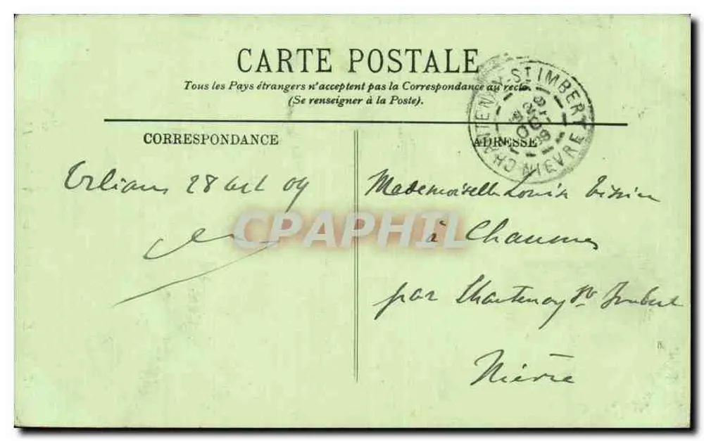 Orléans — A Estátua de Pothier — LL. — editor LL. - Verso