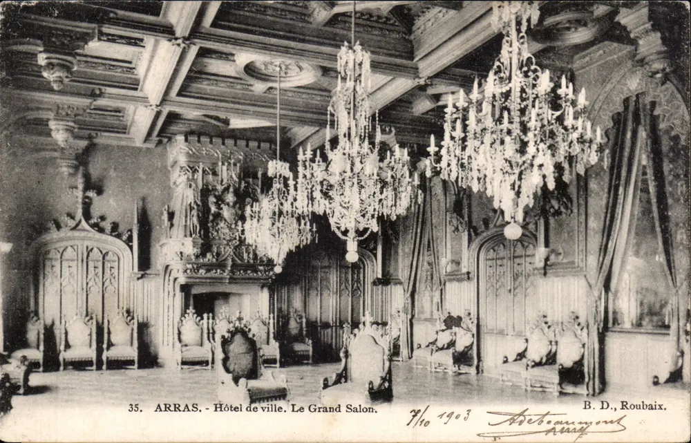Arras - Rathaus. Der Große Saal — B.D., Roubaix, Nr. 35 - Vorderseite