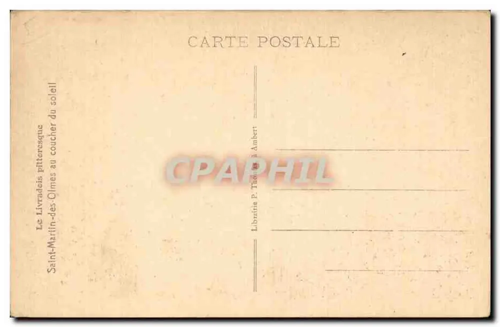 Saint-Martin-des-Climes — pittoresche Ansicht bei Sonnenuntergang — Verlag Élidal - Rückseite