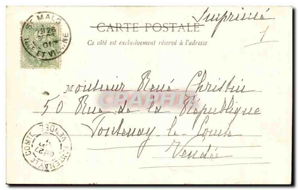 Dinard - A Baía do Pricyré — G. F. — Coleção Germain filhos & St-Malo - Verso