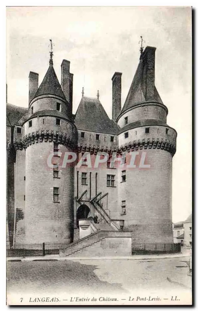 Langeais — Eingang zum Schloss — Le Pont-Levis — LL - Vorderseite