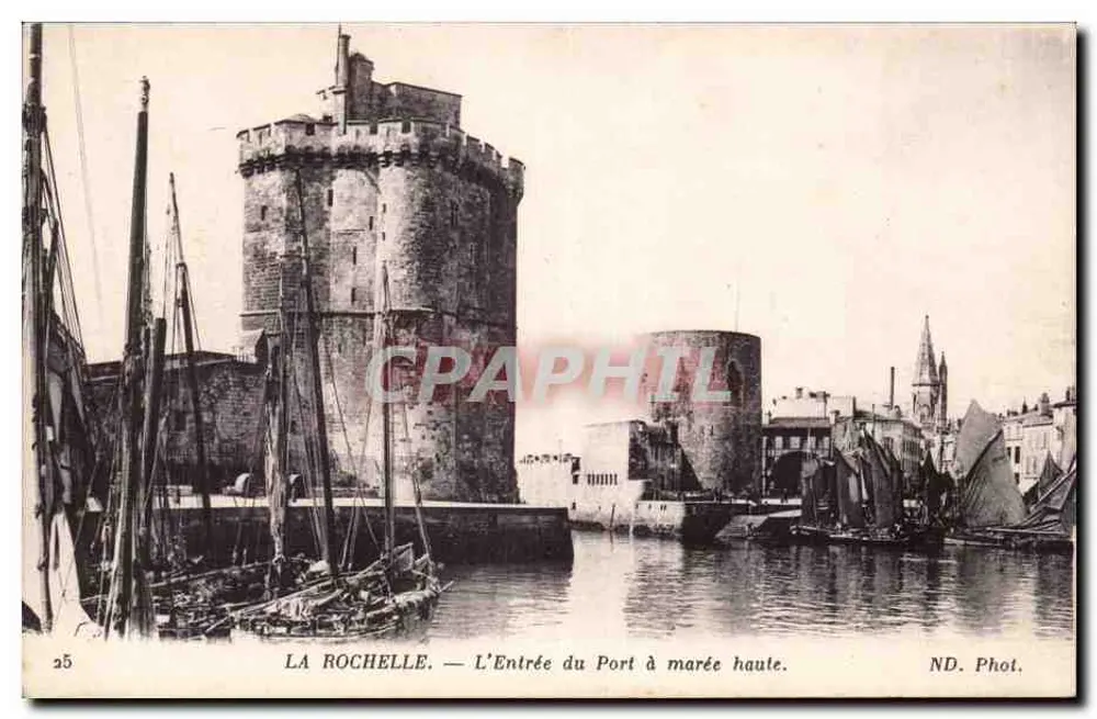 La Rochelle — Der Hafen-Eingang bei Ebbe — ND. Phot. - Vorderseite