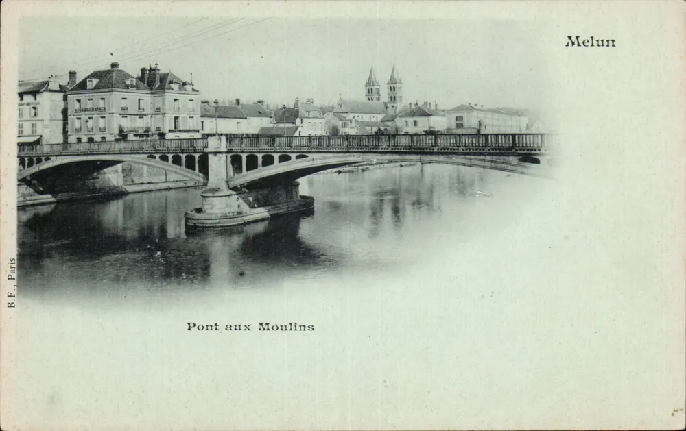 Ponte dos Moulin — Melun — B.F., Paris - Frente