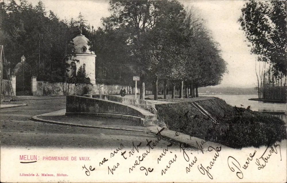 MELUN : PROMENADE DE VAUX — Livraria J. Maison, Melun - Frente