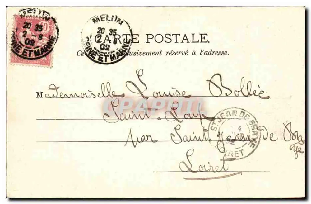 MELUN : PROMENADE DE VAUX — Livraria J. Maison, Melun - Verso